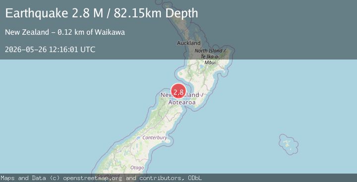 Map of Cook Strait, New Zealand