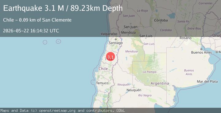 Map of Maule, Chile
