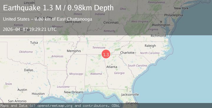 Map of eastern Tennessee