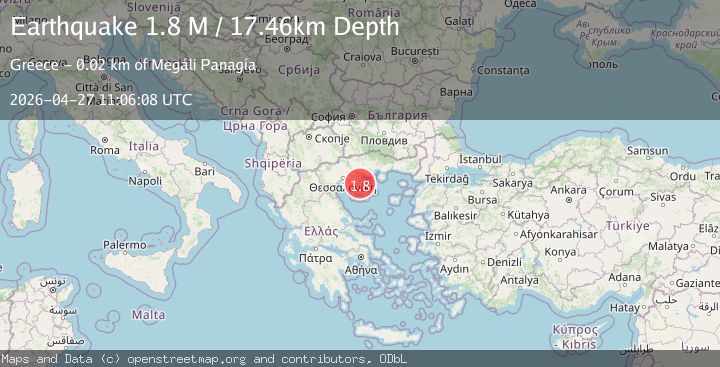 Map of Central Macedonia Region, Greece