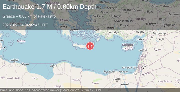 Map of Offshore Crete, Greece