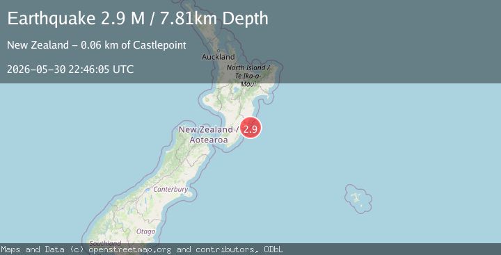 Map of North Island of New Zealand