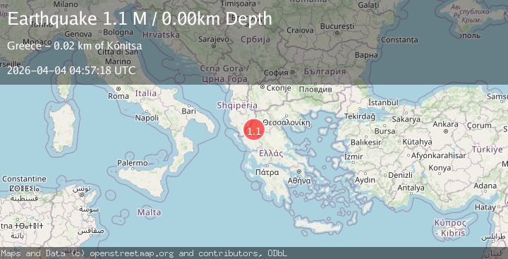 Map of Greece-Albania border region