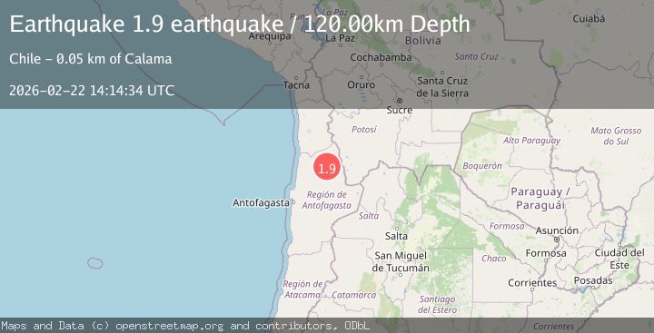 Map of Antofagasta, Chile