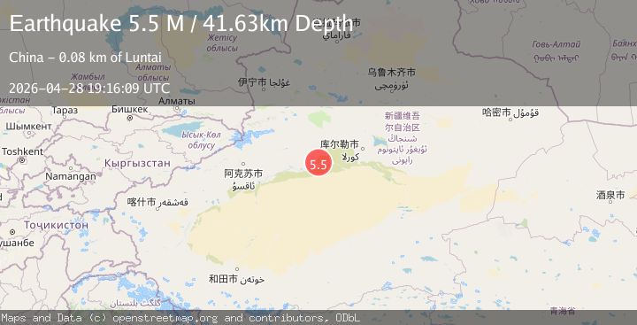 Map of southern Xinjiang, China