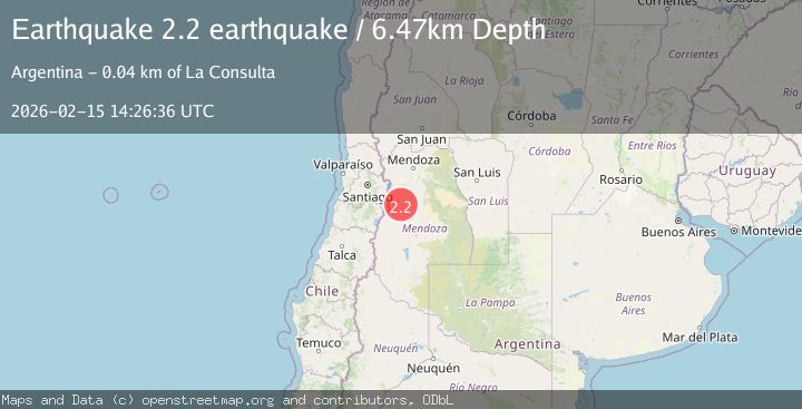 Map of Mendoza, Argentina