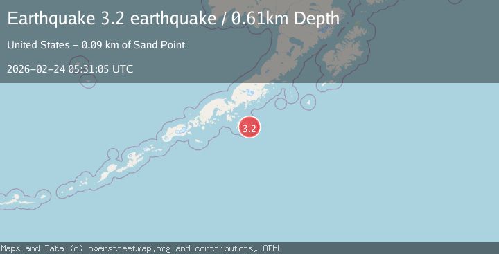 Map of south of Alaska