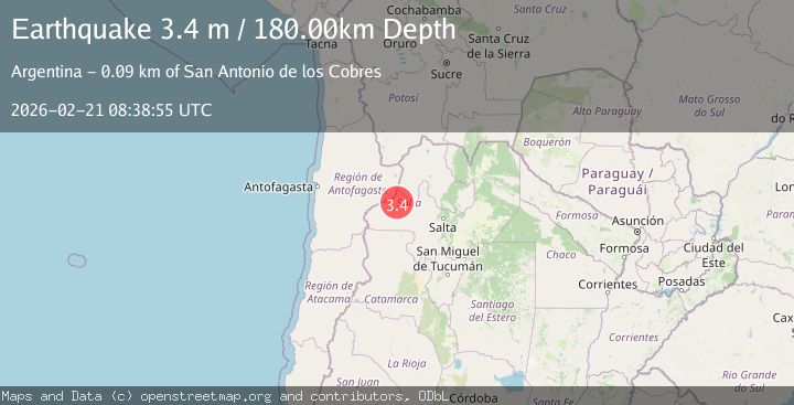 Map of Salta, Argentina