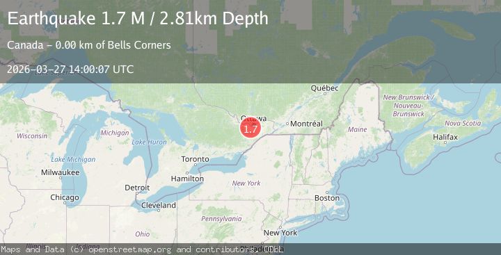 Map of southern Ontario, Canada