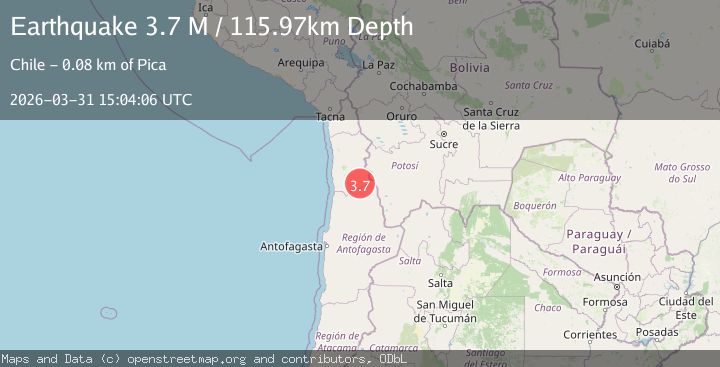 Map of Tarapaca, Chile