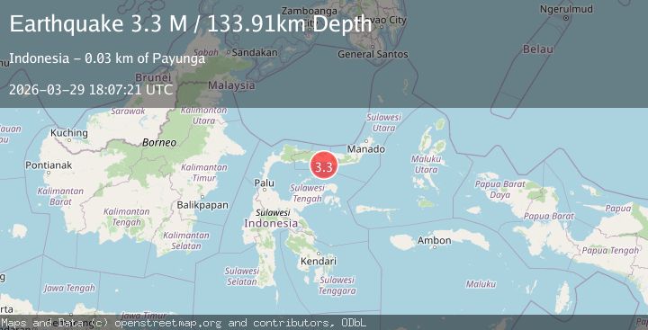 Map of Minahasa, Sulawesi, Indonesia