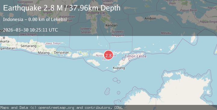 Map of Flores region, Indonesia