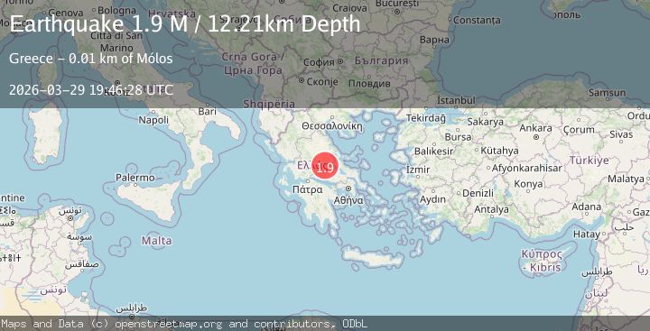 Map of Near the coast of Greece