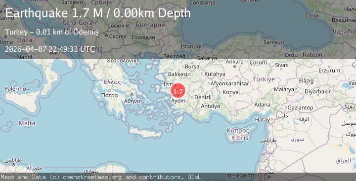 Map of Aegean Region, Turkey