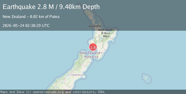 Map of North Island of New Zealand