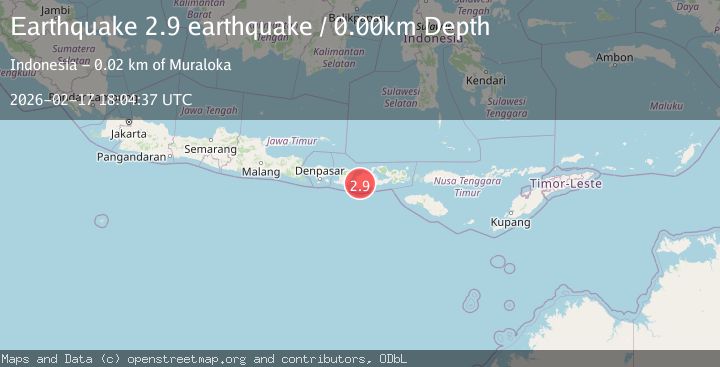 Map of Sumbawa region, Indonesia