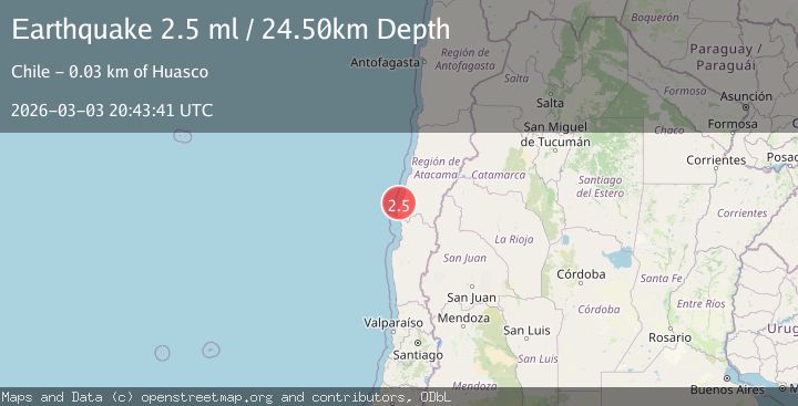 Map of offshore Atacama, Chile