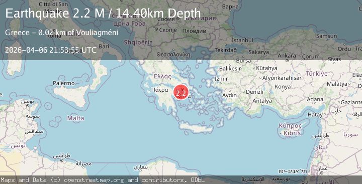 Map of Offshore southern Greece