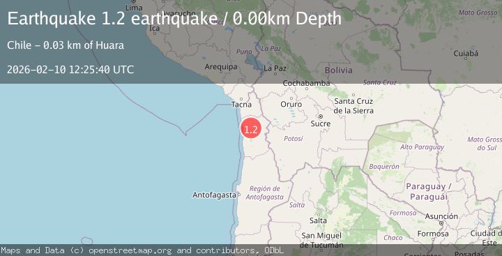 Map of Tarapaca, Chile