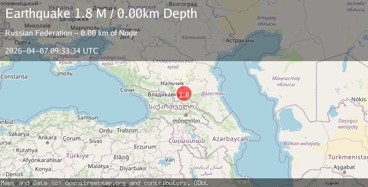 Map of Caucasus region, Russia