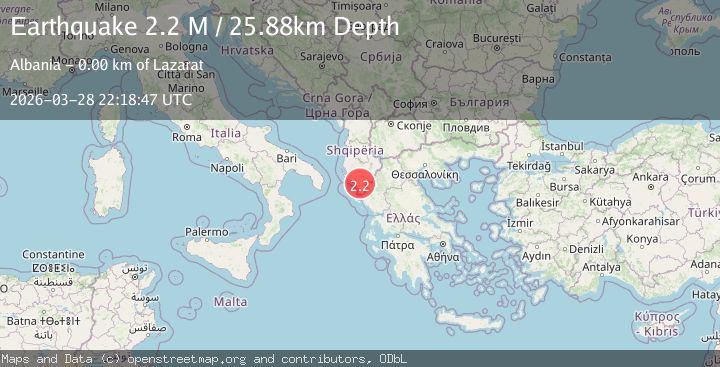 Map of Greece-Albania border region