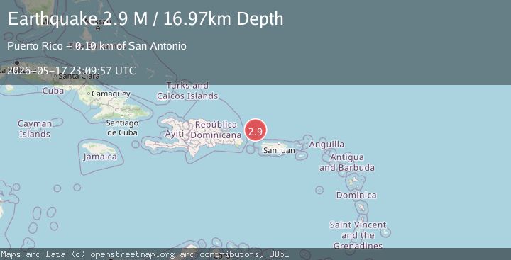 Map of Puerto Rico region