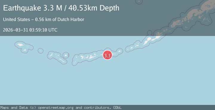 Map of Andreanof Islands, Aleutian Islands, Alaska