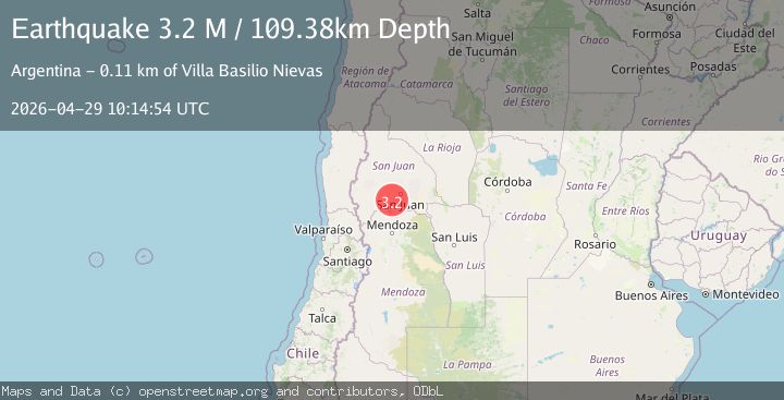 Map of San Juan, Argentina