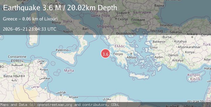 Map of Ionian Sea