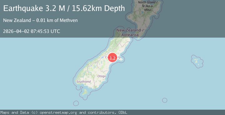Map of Ashburton District, New Zealand