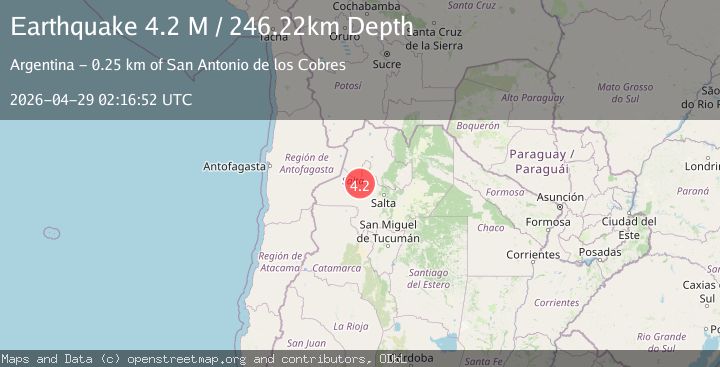 Map of Salta, Argentina