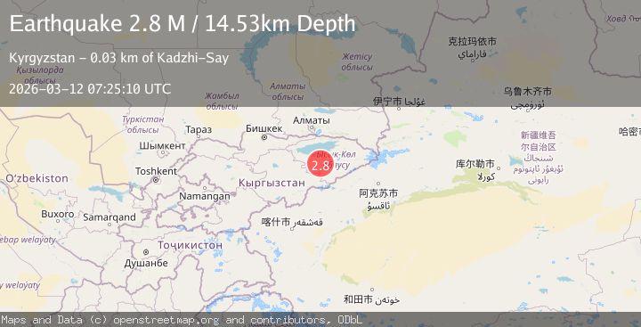Map of Kyrgyzstan-Xinjiang border region