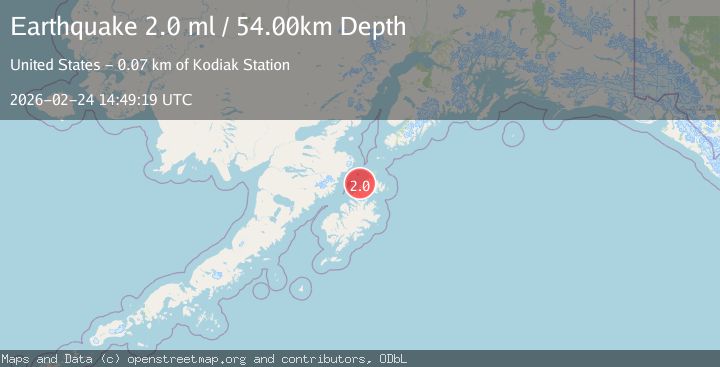 Map of Kodiak Island region, Alaska