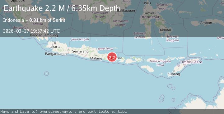Map of Bali region, Indonesia