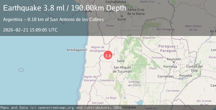 Map of Salta, Argentina