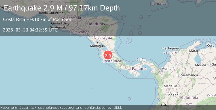 Map of Costa Rica