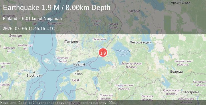 Map of Finland-Russia border region