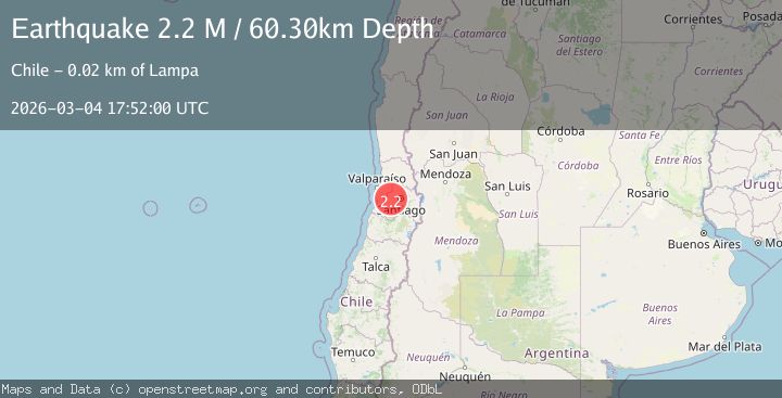Map of Region Metropolitana, Chile