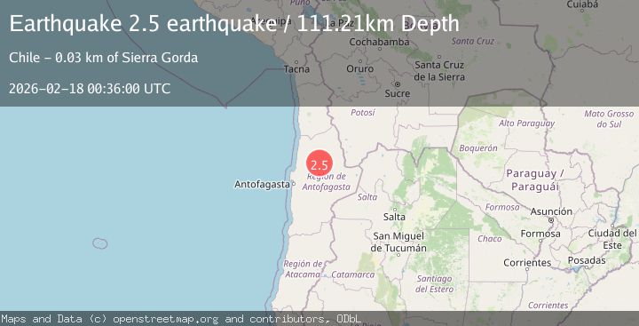 Map of Antofagasta, Chile