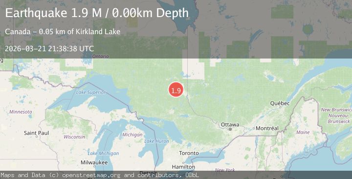 Map of Ontario, Canada