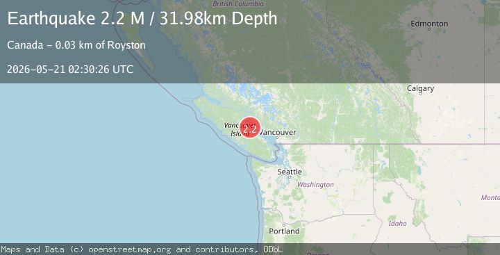Map of Vancouver Island, Canada region