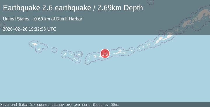 Map of Andreanof Islands, Aleutian Islands, Alaska