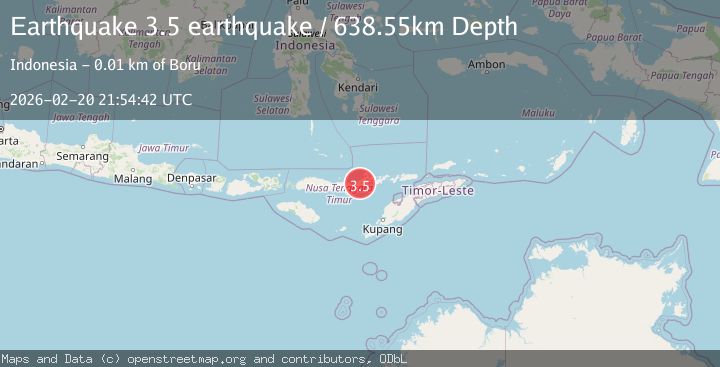 Map of Flores region, Indonesia
