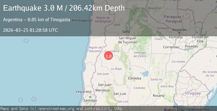 Map of La Rioja, Argentina