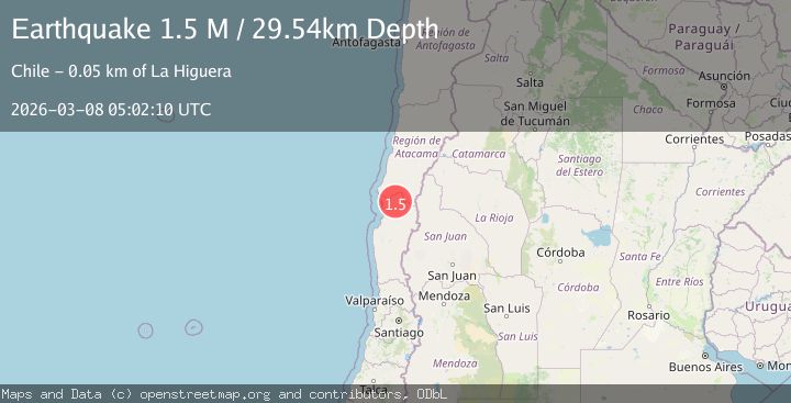 Map of Coquimbo, Chile