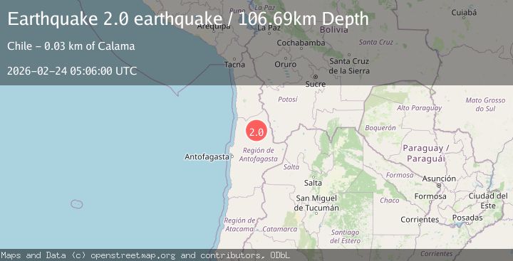 Map of Antofagasta, Chile