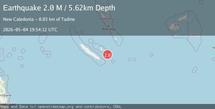 Map of Loyalty Islands, New Caledonia