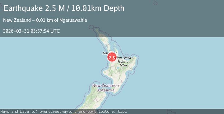Map of Waikato District, New Zealand
