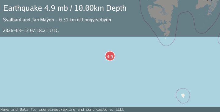 Map of Greenland Sea