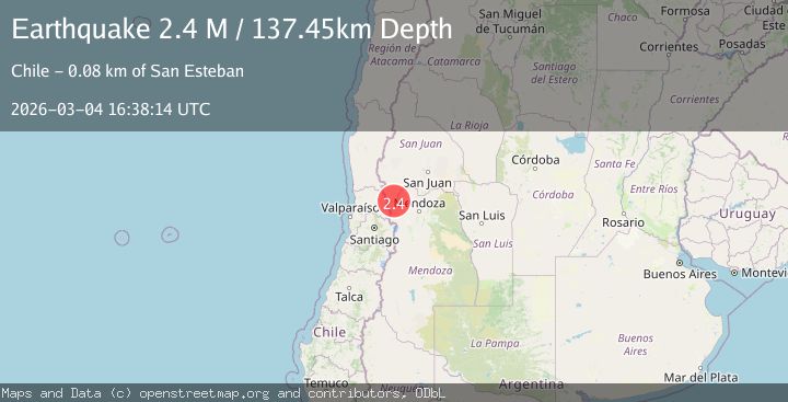 Map of Mendoza, Argentina
